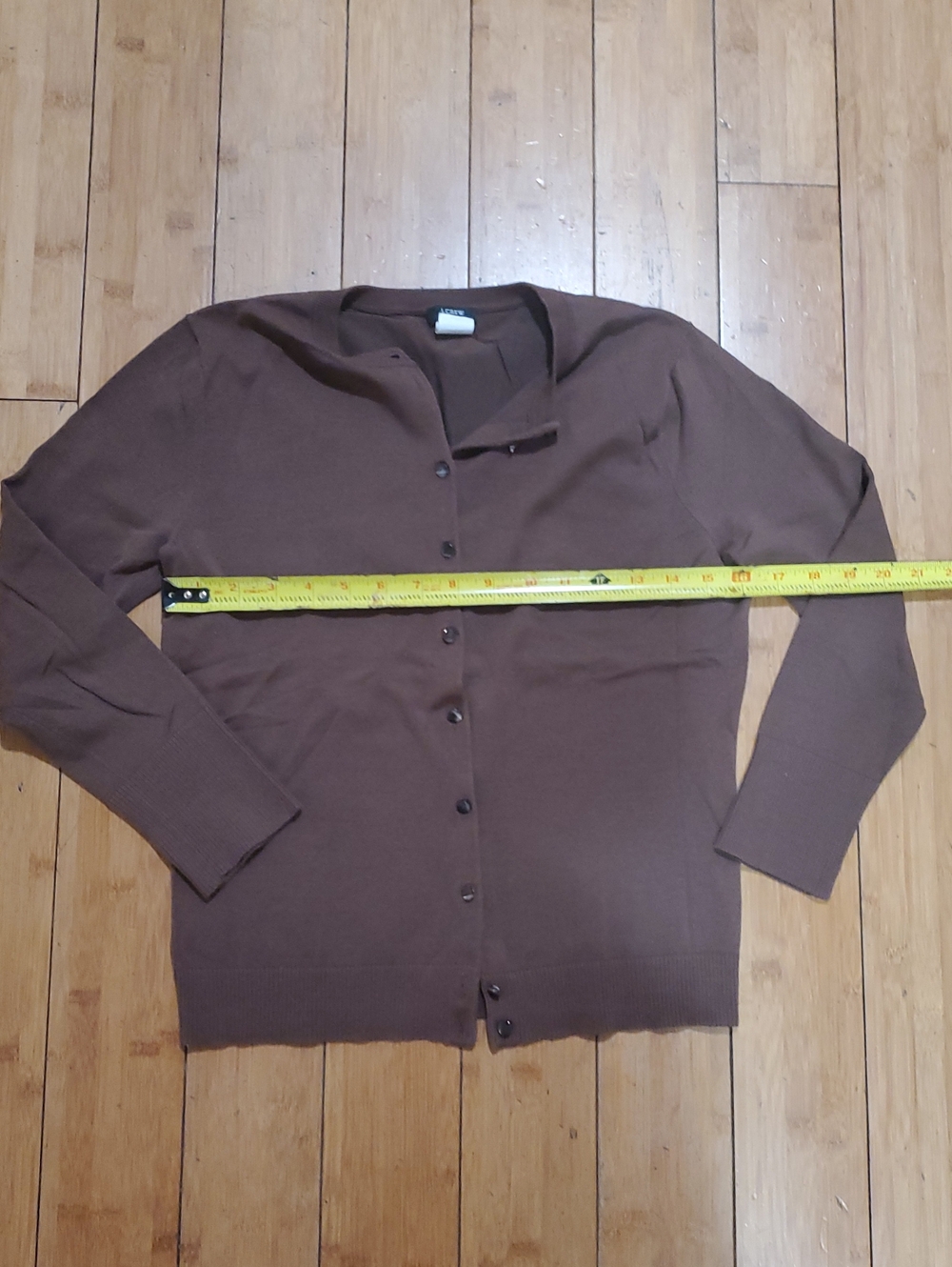 J. Crew Chocolate Brown Button-Front Women's Cardigan Small